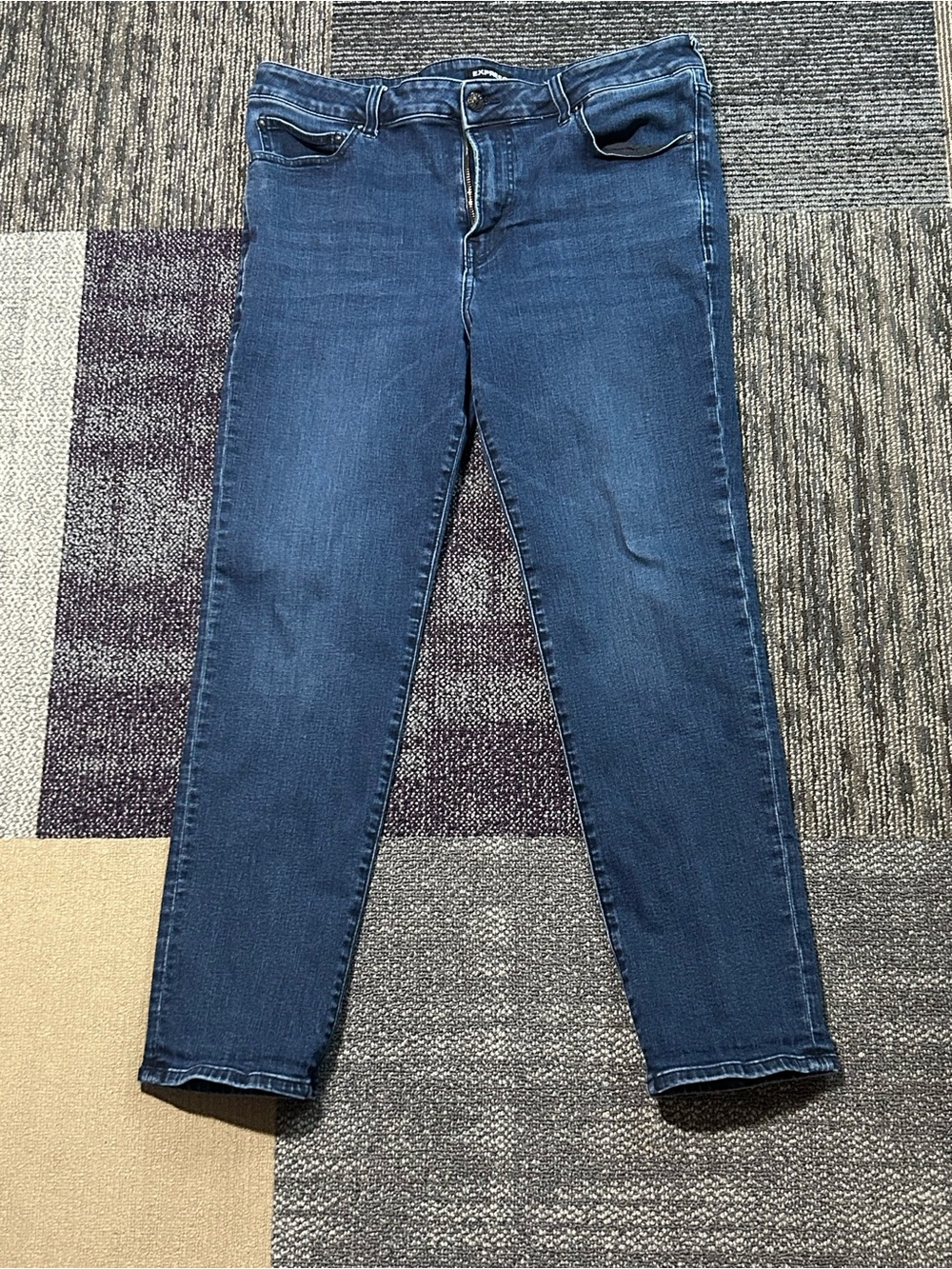 Slim Straight Jeans - Deep blue Wash